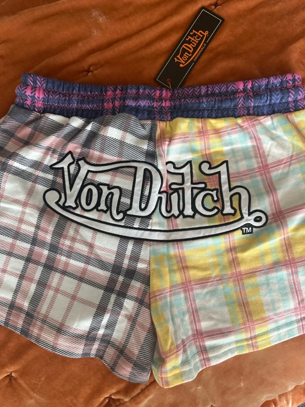 NWT Von Dutch Patchwork Graphic Lounge PJ Shorts - Picture 2 of 9
